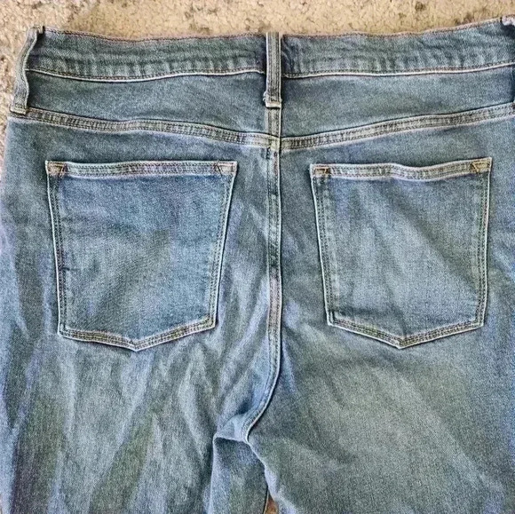 J. Crew Factory Womens Med Wash 10" High-rise Skinny Distressed Jean 31 - Picture 8 of 15